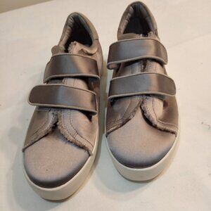 JOIE SILVER DOUBLE STRAP SNEAKERS WITH WHITE SOLE WOMEN SIZE 10